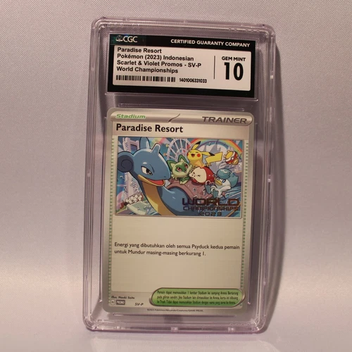 Pokémon CGC Gem Mint 10 World Championships '23 Promo Paradise Resort Indonesian