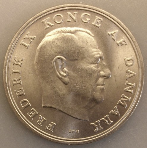 1972 Denmark 5 Kroner "Frederick IX" KM#853.2 prqowt