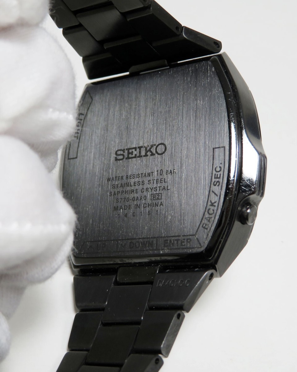 セイコー EPD液晶 SDGA003 ブラックモデル 極美品 内装交換 ブライツ Seiko SDGA003 Brightz Active Matrics EPD Master Series