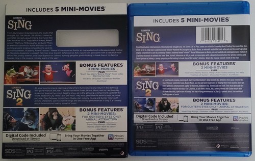 SING: 2 MOVIE PACK BLU RAY 2 DISC SET + SLIPCOVER FREE SHIPPING 191329214213 | eBay SING: 2 MOVIE PACK BLU RAY 2 DISC SET + SLIPCOVER FREE SHIPPING 191329214213 | eBay