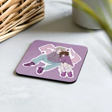 Messages from the stars Cork-back coaster