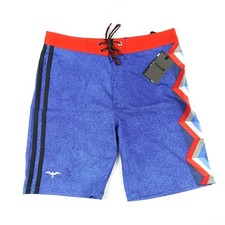 Hurley Boardshorts Blue Red Mens Size 29 JJ Drawstring Back Pocket New