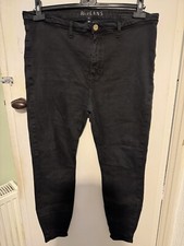 River island Black Distressed Jeggin/jeans Size 22