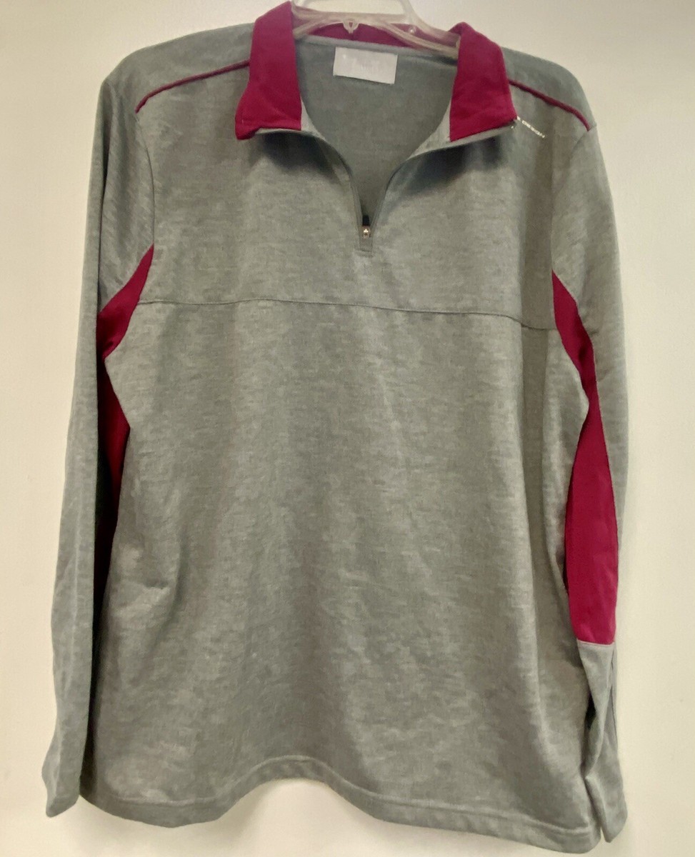 Porsche Design L Saudia Gray & Hot Pink 1/4 Quarter Zip Porsche Design L Saudia Gray & Hot Pink 1/4 Quarter Zip
