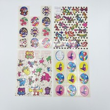 Vintage Lisa Frank Sticker Sheet Lot Of 4 - Colorful Stickers - Lips Music