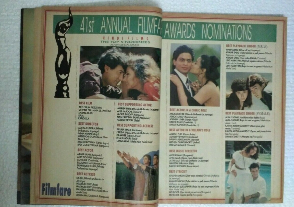 INDIA RARE FILM MAGAZINE FILMFARE MAR 1996 GOVINDA MAMTA AAMIR MANISHA
