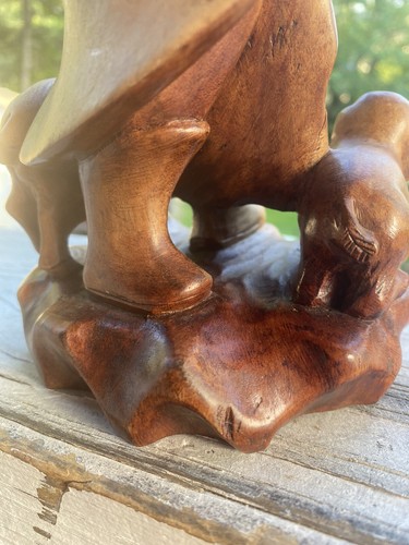 ARTISIAN HANDCARVED NUMBERED 2/60 ASIAN SHEPARD GIRL WITH 3 GOATS BEAUTIFUL 10+" - Picture 8 of 21