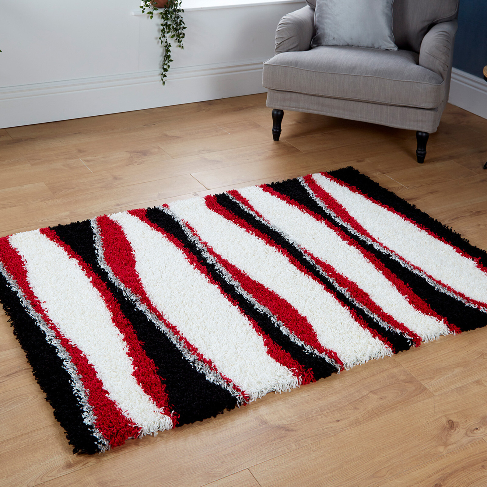 Shaggy Area 5cm Thick Pile Rug Large Living Room Floor Cosy Design Non