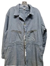 Key Imperial Men Vintage Coveralls Size 44x42x30 Blue Tweed Mechanic Grunge
