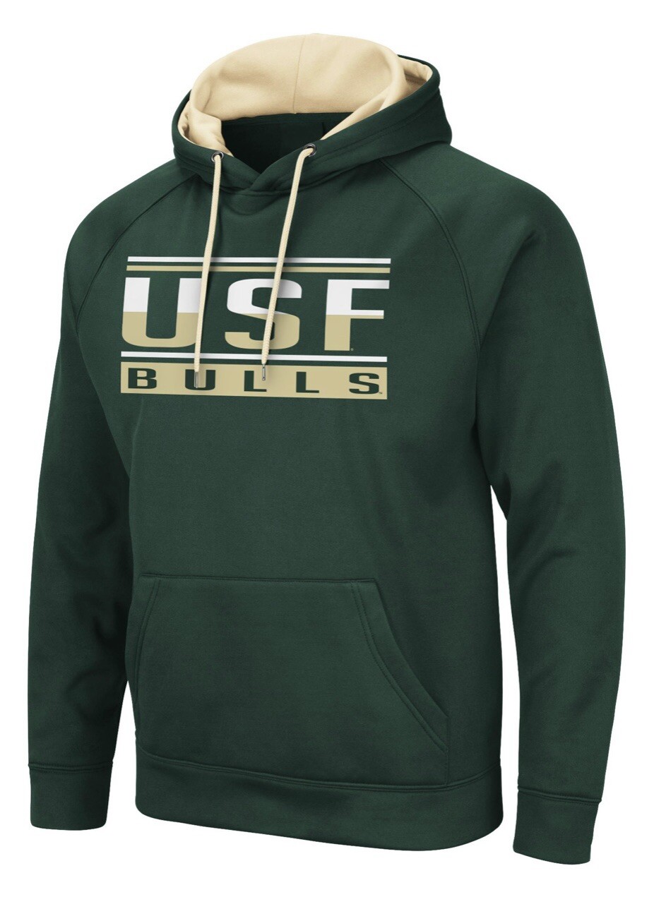 NCAA Men's South Florida Bulls SFU Green Pullover Hoodie Sweatshirt Size Large L