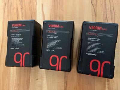 3x Bebob V90RM-CINE V-Mount Akku 88Wh / 6,0Ah / 14,8V   ARRI SONY RED TV LOGIC