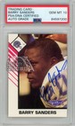 Barry Sanders 1993 Starting Lineup Football Autograph Card #20 PSA/DNA 10