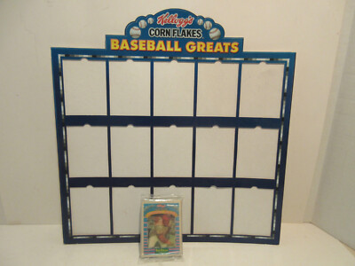 1991 Kellogg's Corn Flakes Baseball Greats 3D Unopened Set of 15 Cards & Display