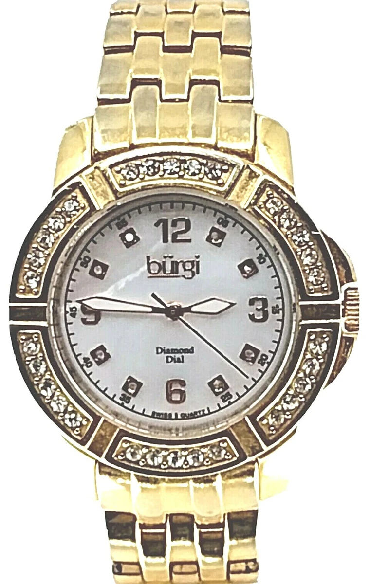 Burgi diamond dial clearance watch