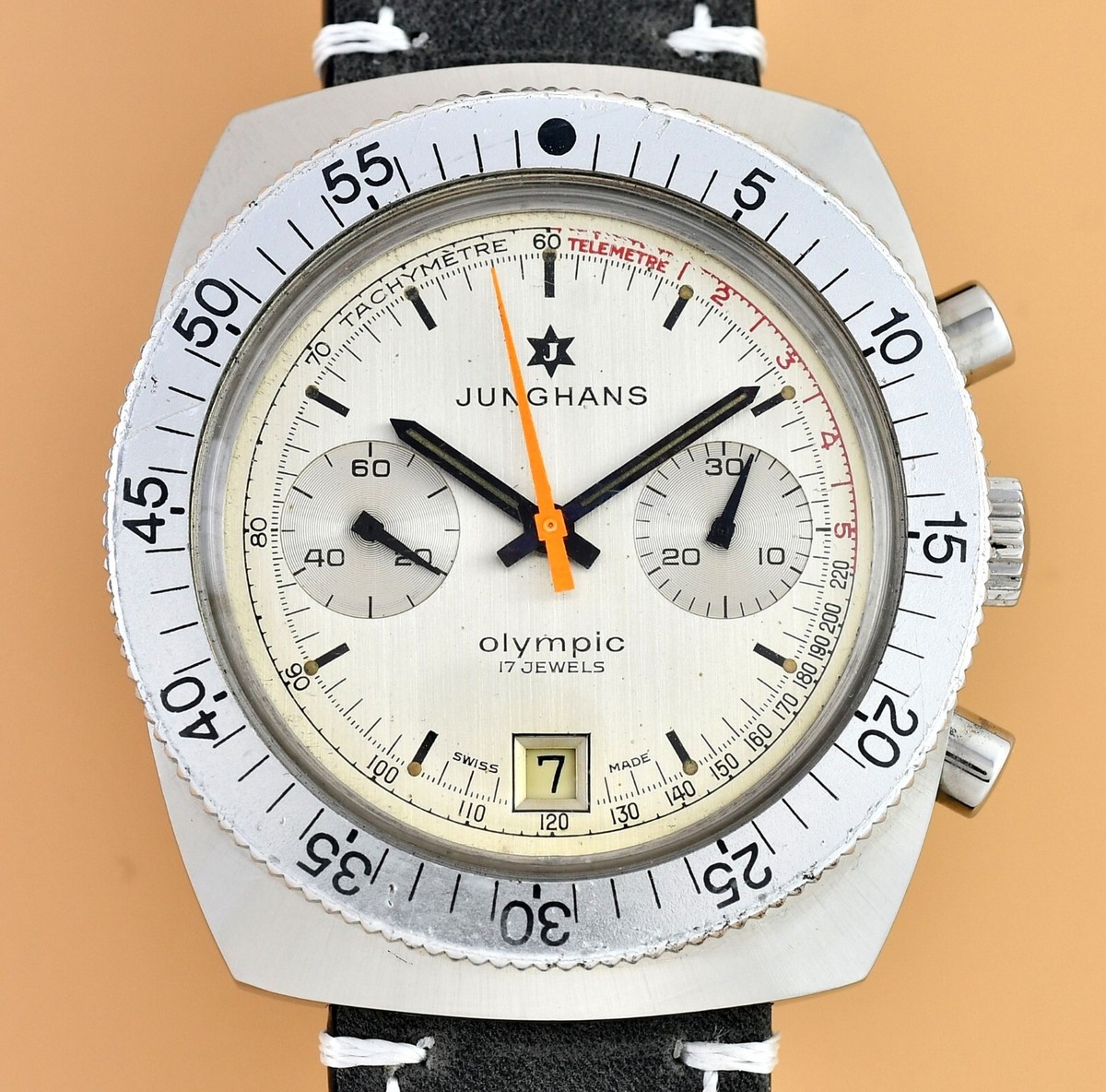 Vintage JUNGHANS Olympic Chronograph Valjoux 7734 Munich 1972