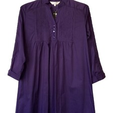 Women's Maxi Full-length Kaftan/Nightgown/Loungewear  Purple Small Cotton NWT