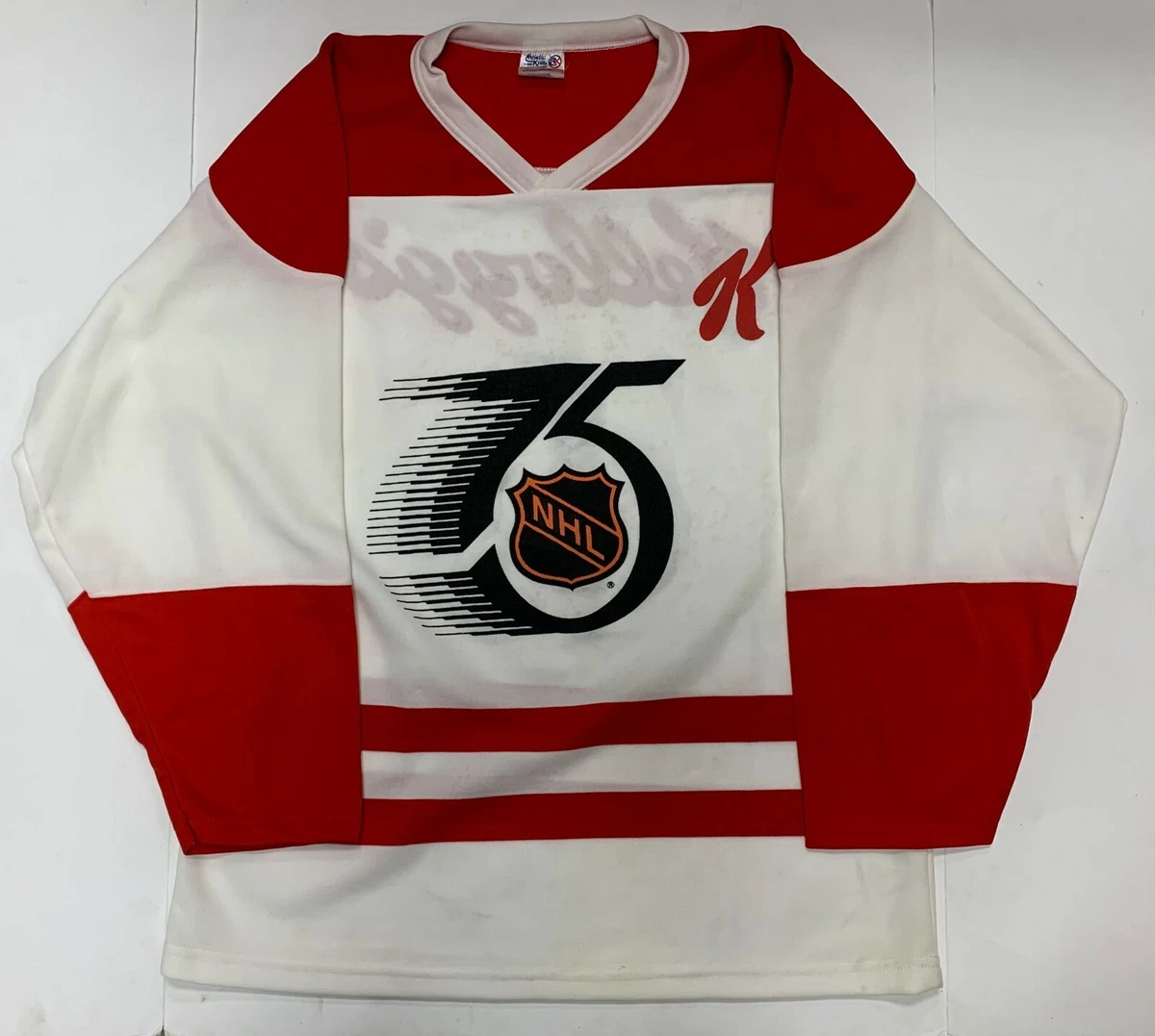 Vintage NHL 75th Anniversary Kellogg's Hockey Jersey senior ice sr Athletic  Knit