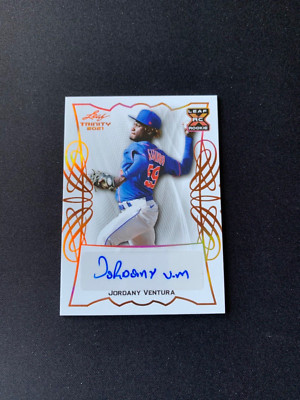 JORDANY VENTURA 2021 LEAF TRINITY AUTO ROOKIE CARD #BA-JV2