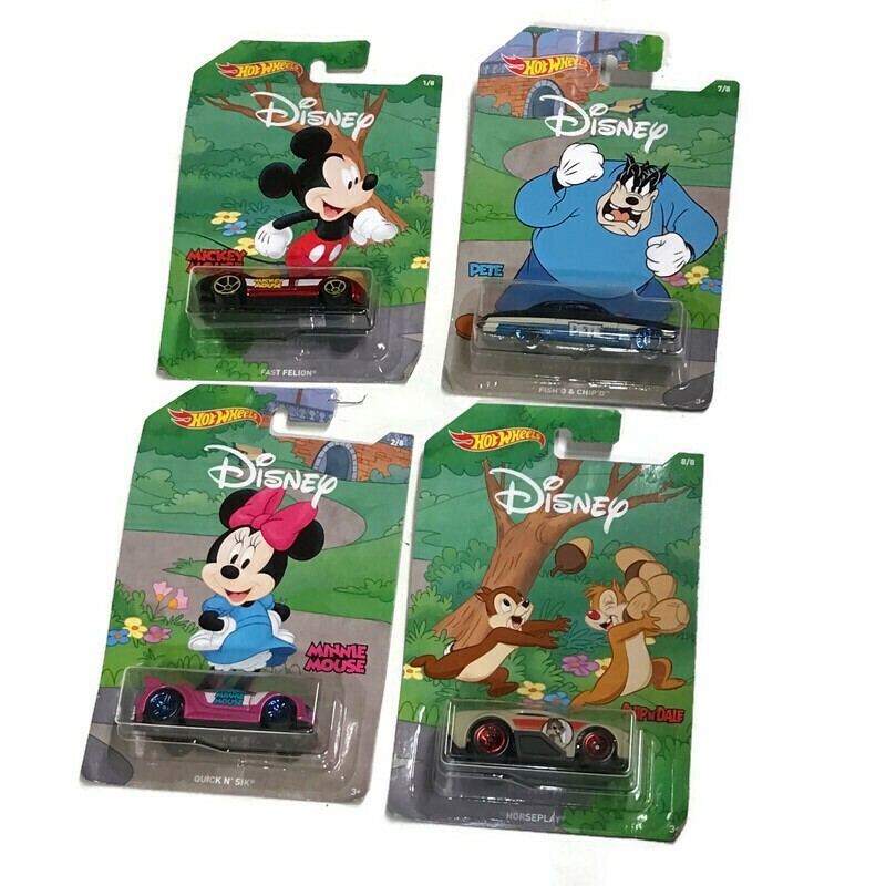 Hot Wheels Disney 90th Anniversary Mickey Minnie Goofy Pete Chip N