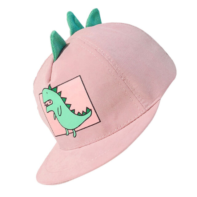 Cappello da sole estivo rosa stampa dinosauro baseball bambino cartone animato picco per bambino