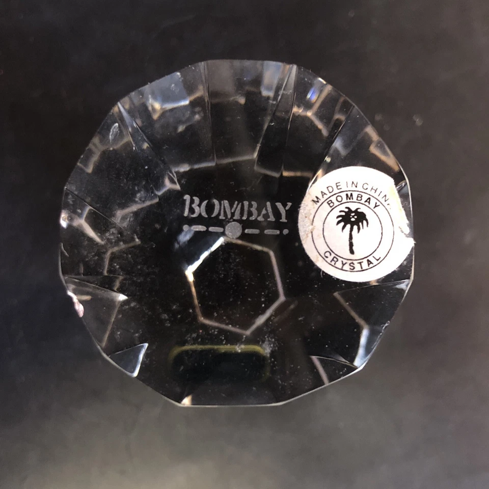 Juego de 2 ~ Soportes para Candelabros de Cristal Bombay Óptico Facetado Cónico 7" y 8" ~ De Colección Foto 3 de 4