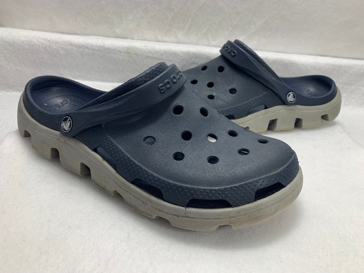 Crocs Mens Navy/ Gray Rubber Perforated Sling Back Strap  display picture 1