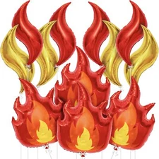 KatchOn Fire Balloons and Flame Balloons Set - 28 Inch Pack of 12 | Helium Su...