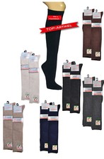 Mens Plain Comfortable Edge Knee High Socks 2 Pack