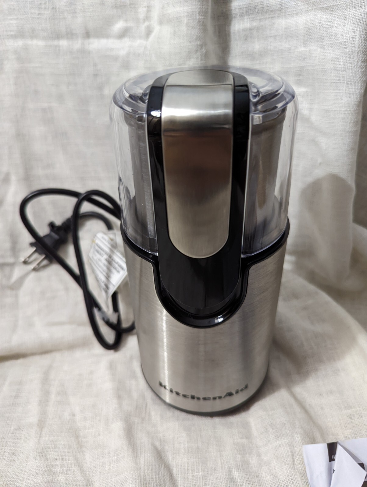 KitchenAid BCG1110B Coffee Bean Grinder Spices Stainless Steel NEW in