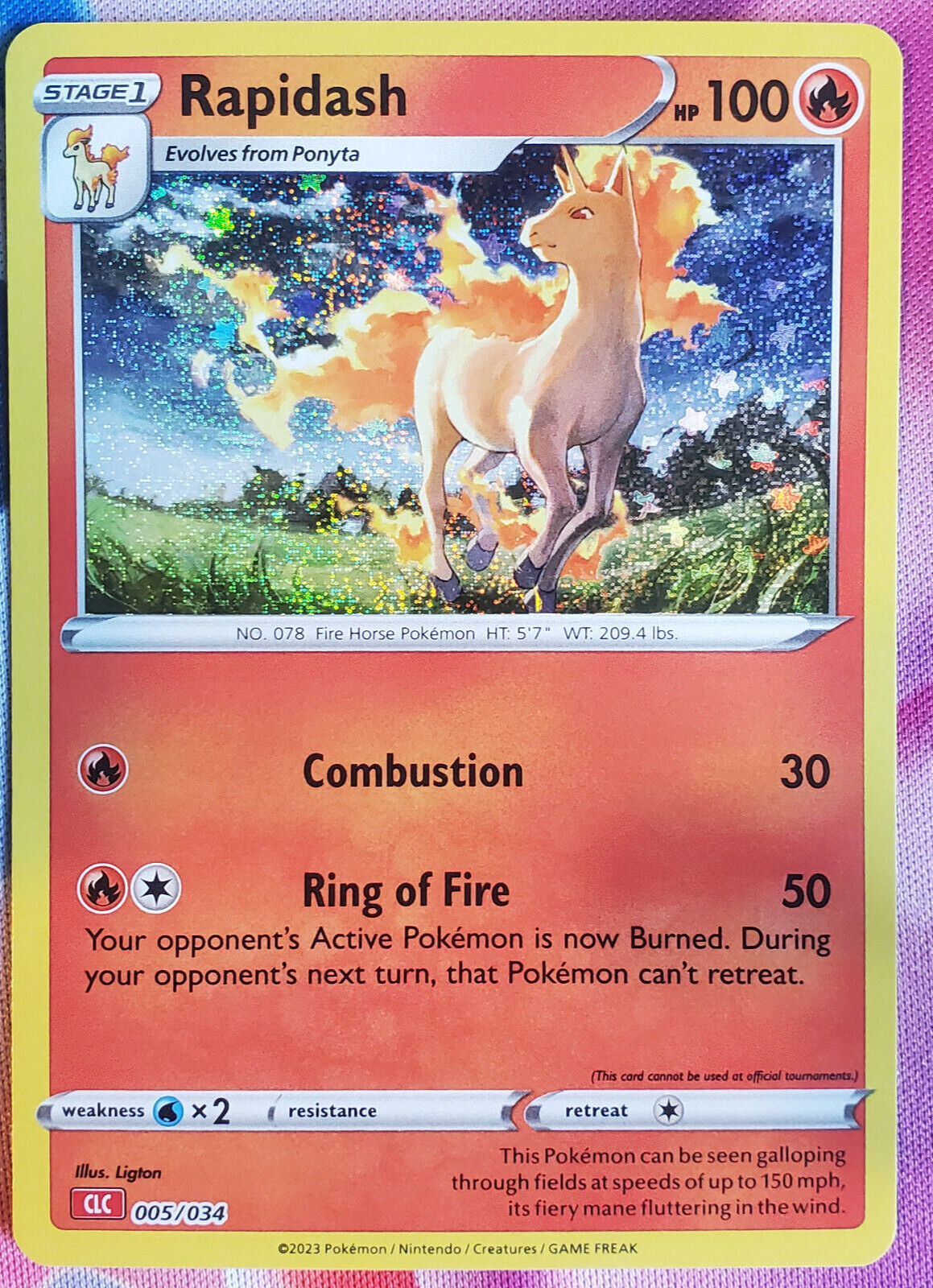 RAPIDASH - CLC 005/034 Classic Collection Pokemon Card- HOLO - MINT English