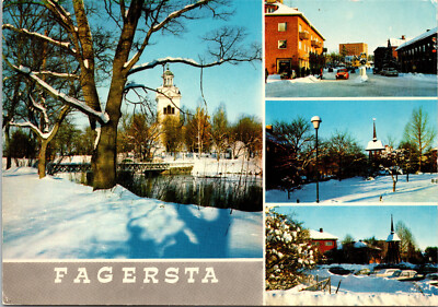 Postcard Fagersta The Best 4 Views Sweden
