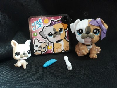 Lot Petshop Bouledogue N°2587 Et Bébé N°3588 - Mommy & Puppy Sous Blister
