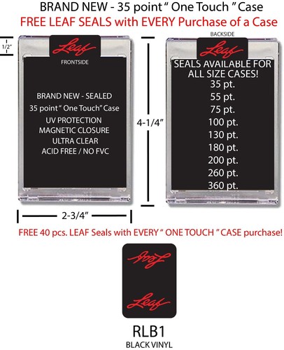 One-Touch Magnetic Sticker 35 pt. LEAF RED BLACK SEALS LEAF CARDS  FREE DECALS! - 第 3/3 張圖片