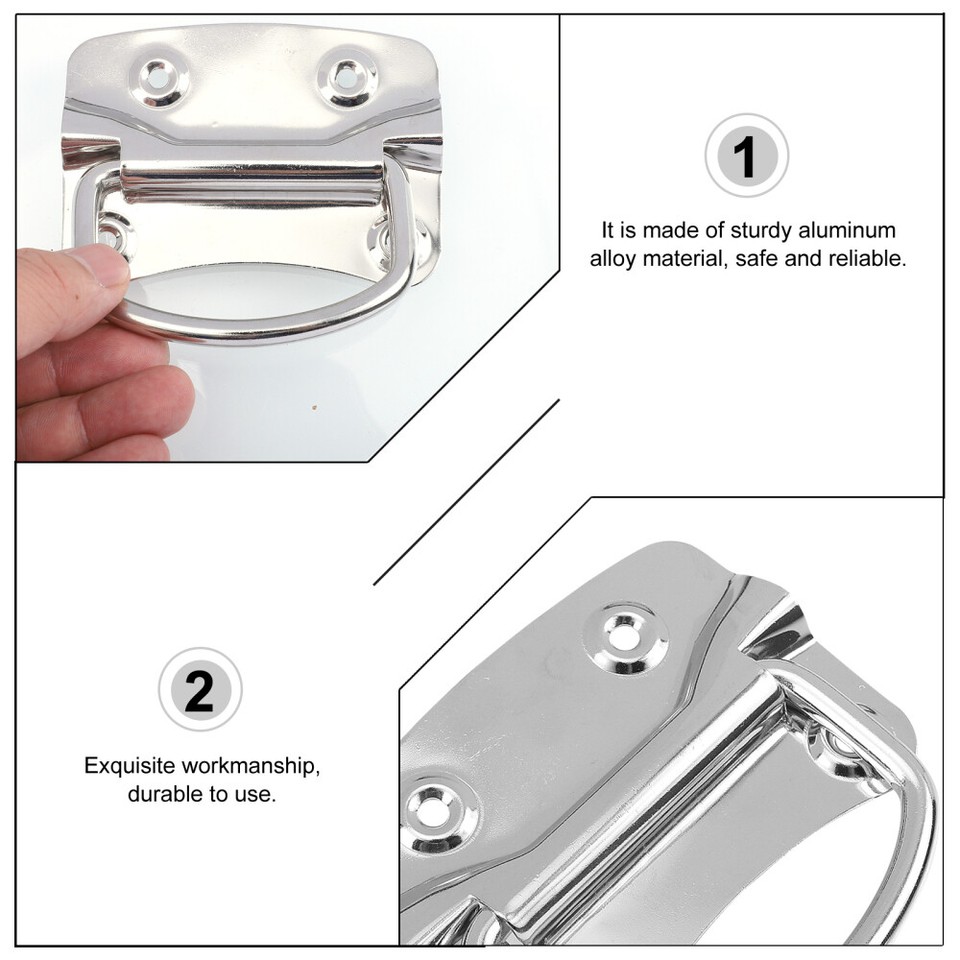 2 Pcs Toolbox Folding Handle Trunk Handles Brass Chest Handles eBay