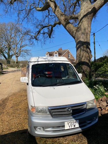 Year 2000 White Mazda Bongo Side Conversion Campervan, 4 Berth, Push Up Roof - Picture 2 of 17