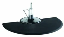 Hair Stylist Black Semi Circle 3'x 5'  " Barber Salon Anti Fatigue Floor Mat