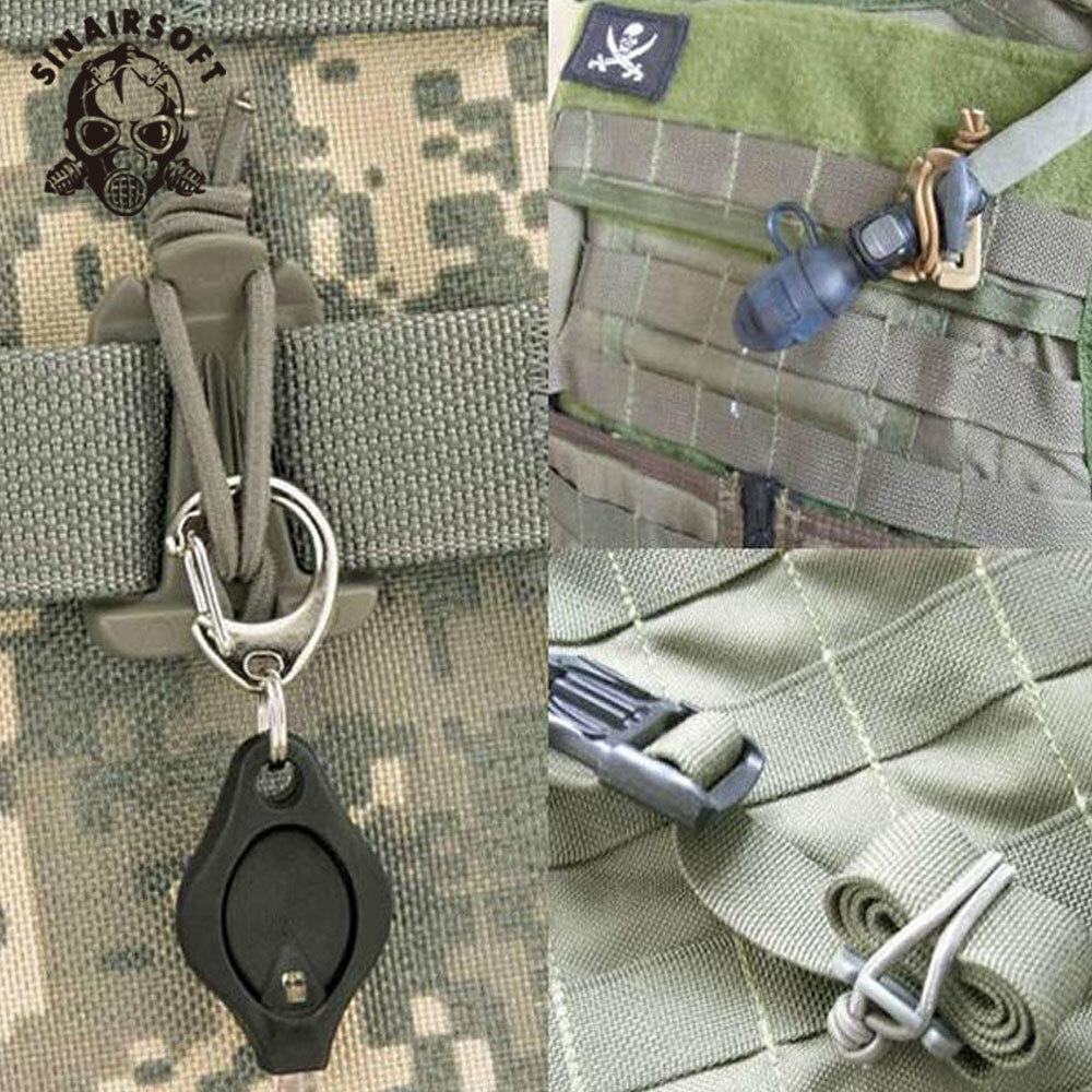 5Pcs Tactical Gear Clip Molle  Dominators Backpack Strap Management