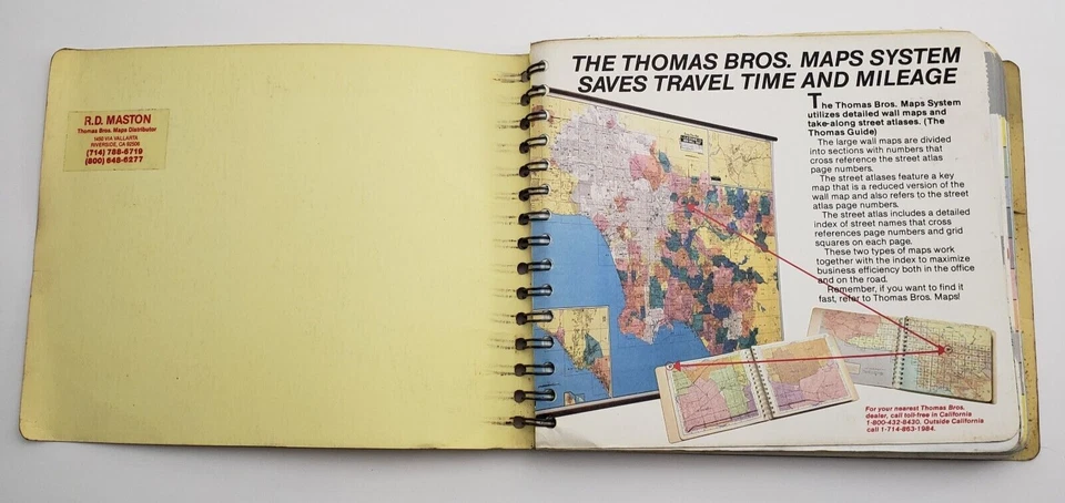 Vintage 1987 The Thomas Guide Updated Edition Golden Gate 1987 Thomas Guide - Image 2 of 4
