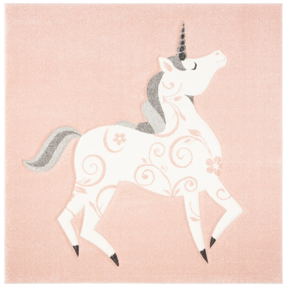SAFAVIEH Carousel Kids Collection CRK163P Pink/Ivory Rug - Image 4 of 4