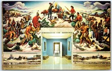 Postcard Independence and the Opening of the West Mural Painting Harry S Truman