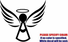 Angel with Halo Xmas Graphic Die Cut decal sticker Car Truck Boat Window 6"