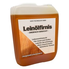 2,5 Liter Leinöl Firnis Leinölfirnis dreifach gekocht ökologischer Holzschutz  