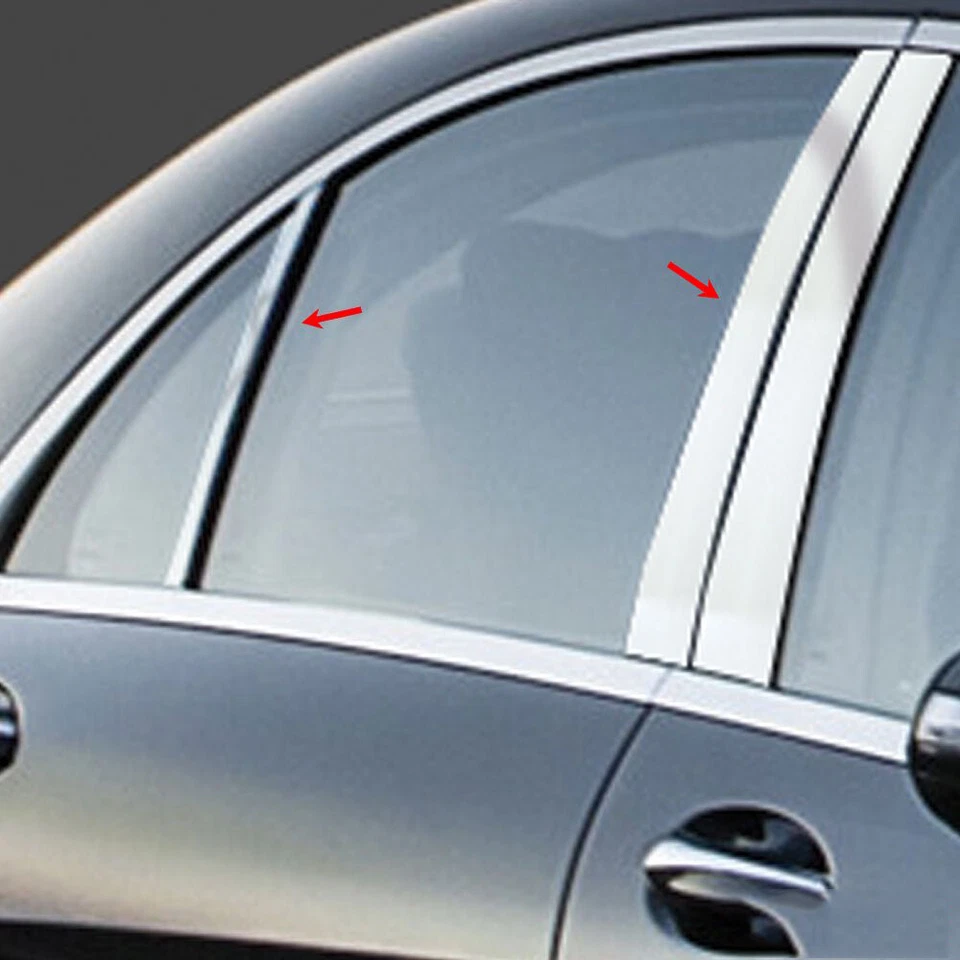 6pcs Pillar Post Window Door Side Trim Molding Fits Mercedes-Benz S-Class W221 - Изображение 2 из 4