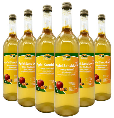 Bleichhof Apfel-Sanddorn Saft   100% Direktsaft, OHNE Zuckerzusatz, (6x 0,72l)