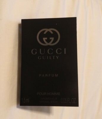NEW GUCCI GUILTY POUR HOMME PARFUM SPRAY SAMPLE TRAVEL SIZE .05 FL OZ 1.5 ML