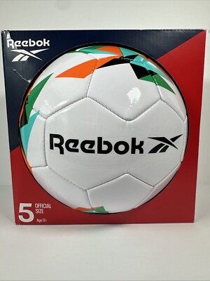 Reebok Soccer Ball  Size 5 Soccer Ball Multicolored/ White  
