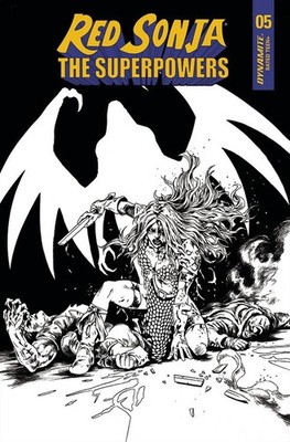 RED SONJA THE SUPERPOWERS #5 VARIANT 10 COPY LAU B&W INCV DYNAMITE