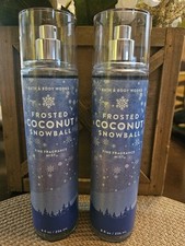 BATH & BODY WORKS FROSTED COCONUT SNOWBALL FRAGRANCE BODY MIST SPRAY Lot Of 2 