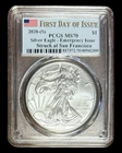 2020 (S) One Ounce American Silver Eagle * PCGS MS70 * Emergency Issue
