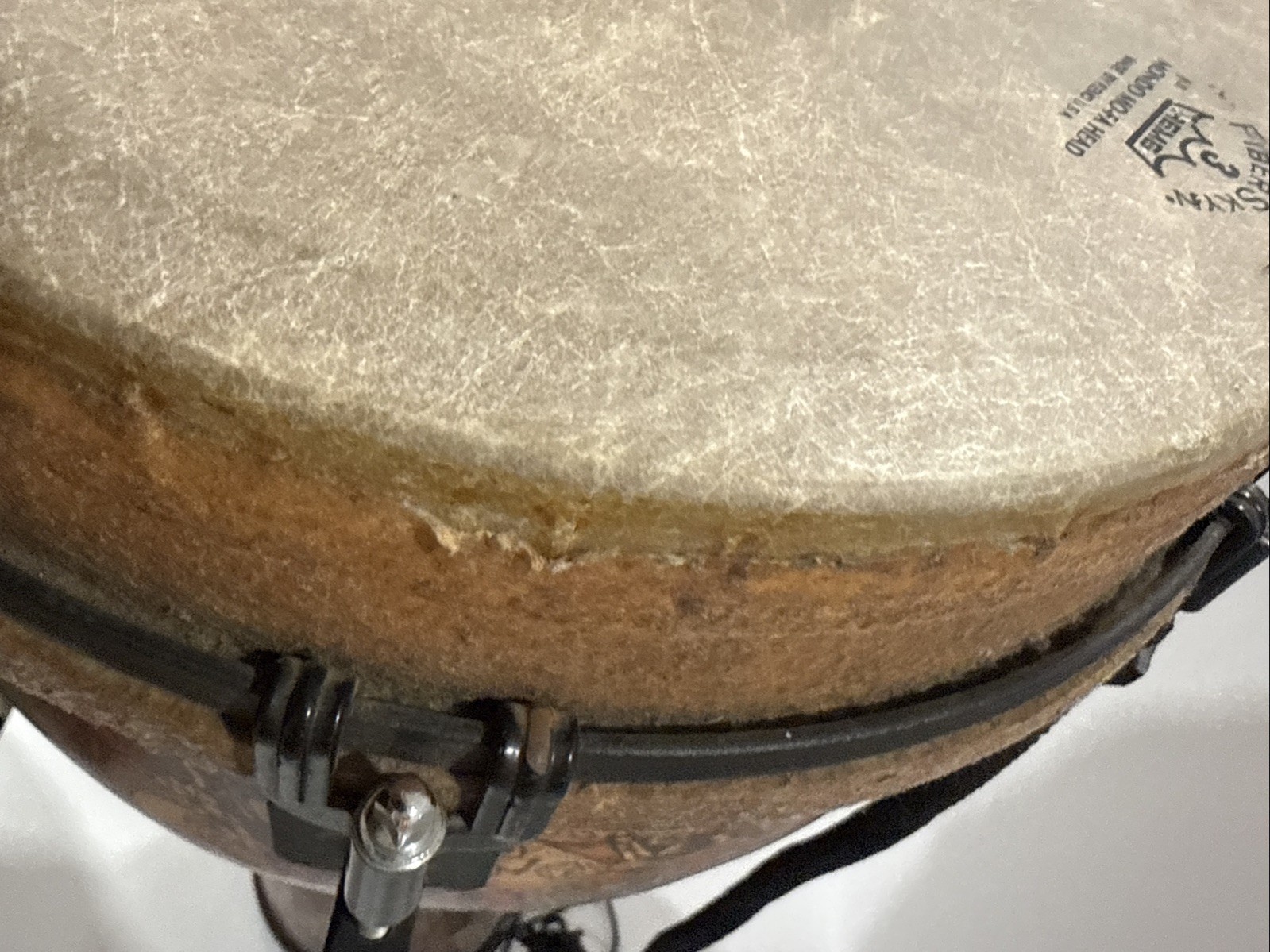 REMO Leon Mobley Signature DJEMBE Drum 12" Mondo Acousticon Key Turned